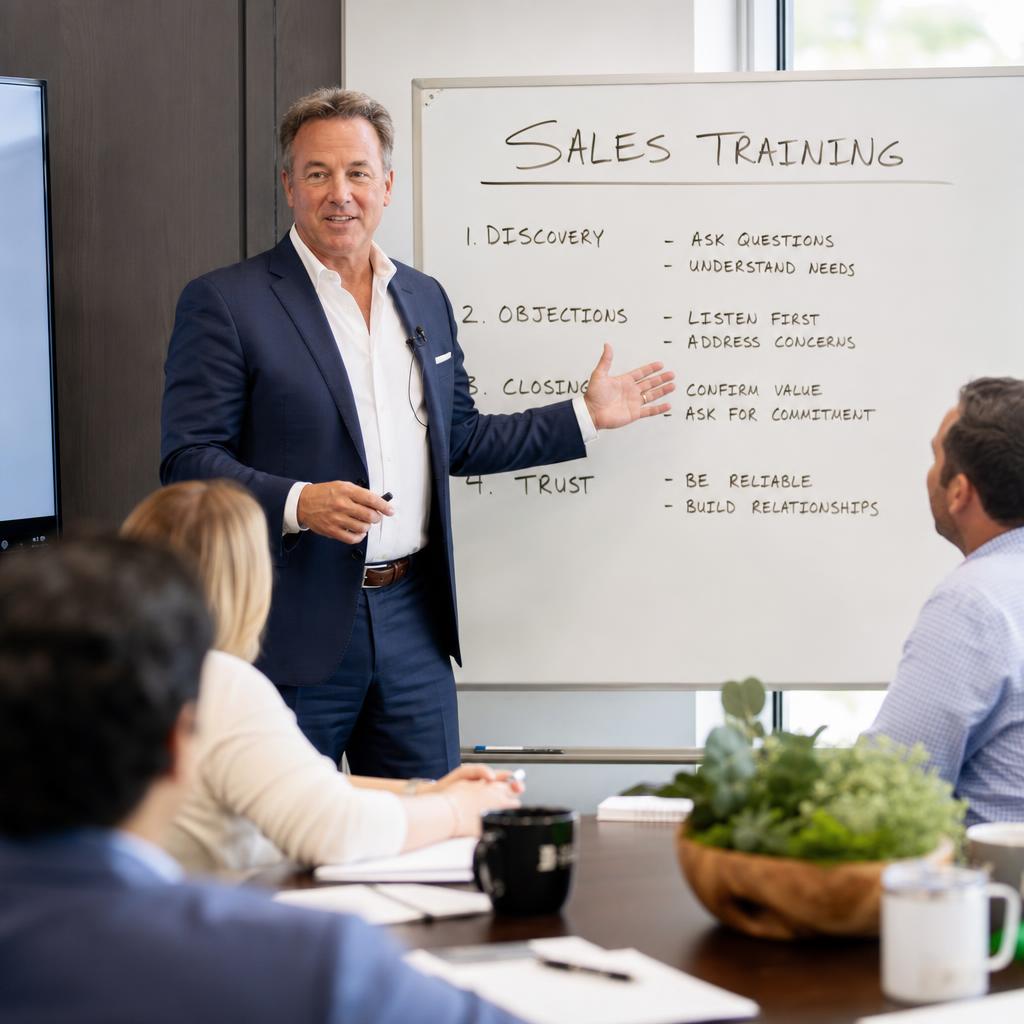 Mike leading a sales training session